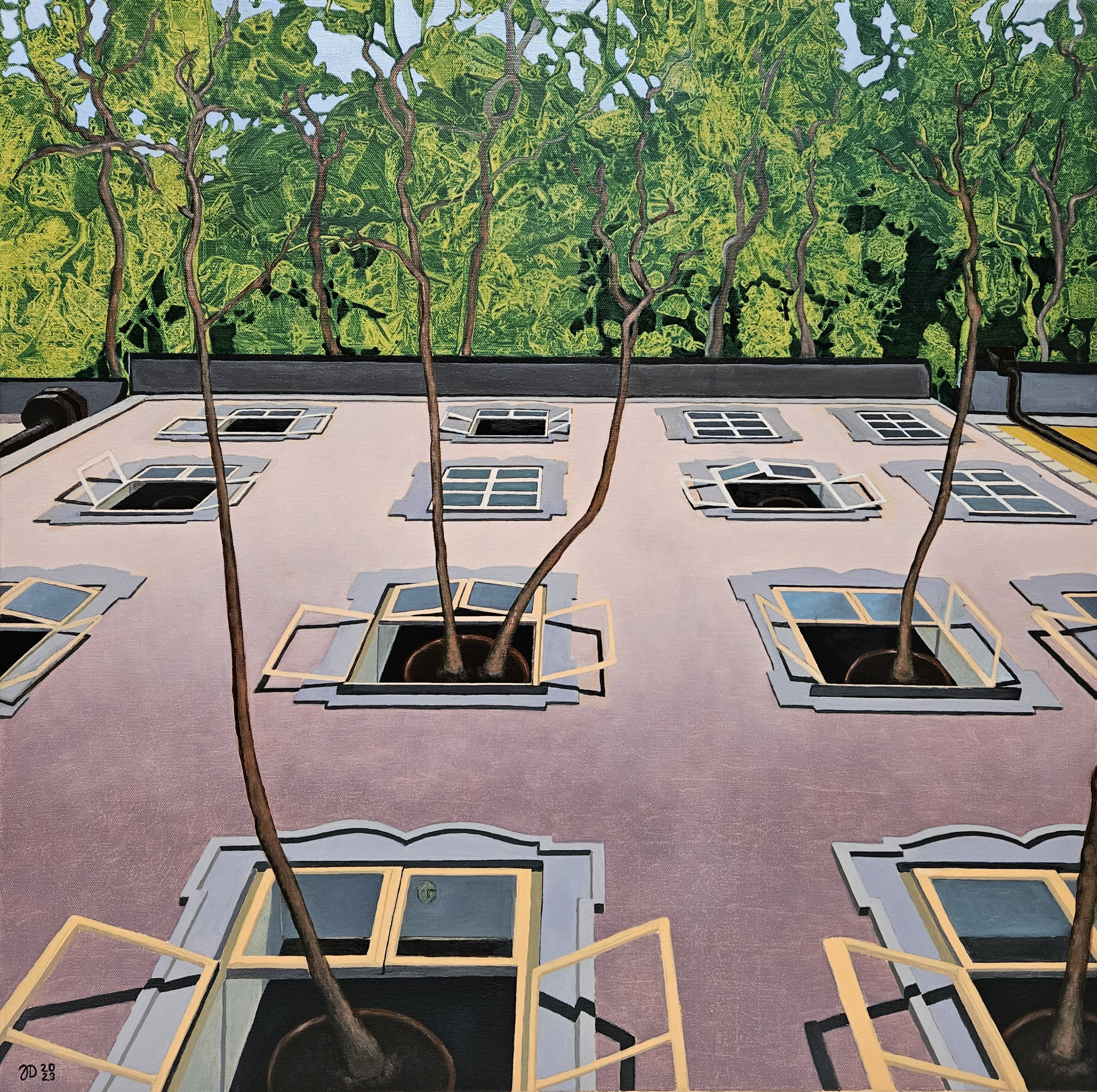 553. Salzburger Baumhaus, 70x70, 2023